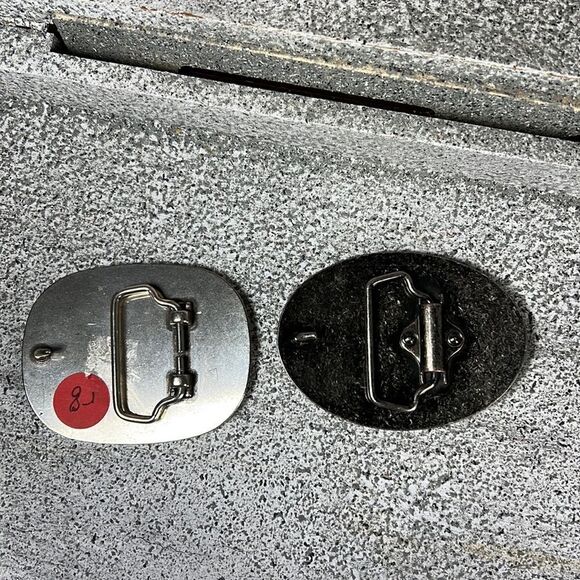 Handmade Vintage Hand Painted Belt Buckles Bundle Silver - Picture 4 of 5